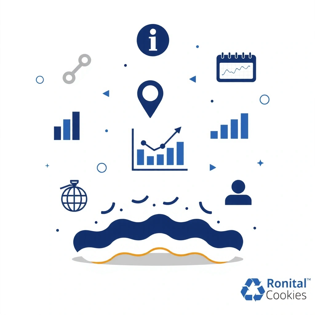 Cookie illustration showing website analytics