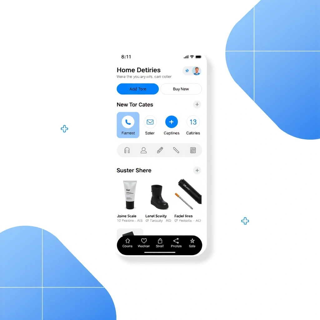 Mobile app interface design